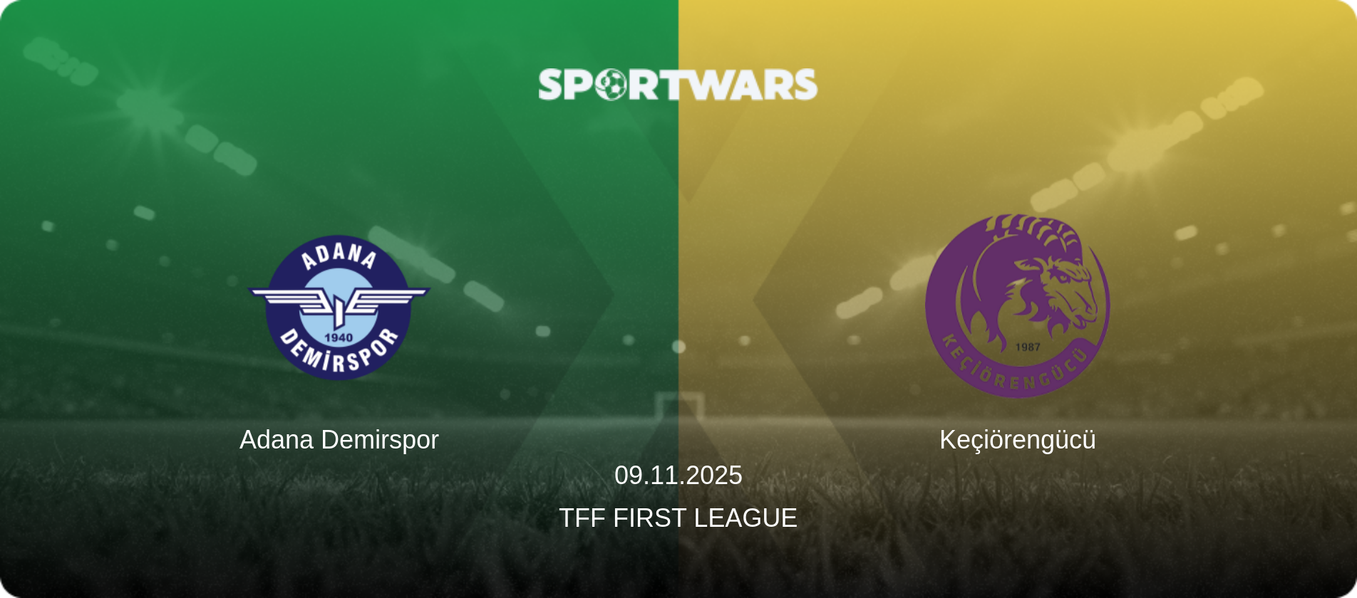 Adana Demirspor — Keçiörengücü, 09.11.2025 — TFF First League (match preview)