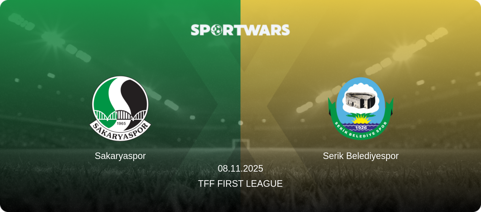 Sakaryaspor — Serik Belediyespor, 08.11.2025 — TFF First League (match preview)