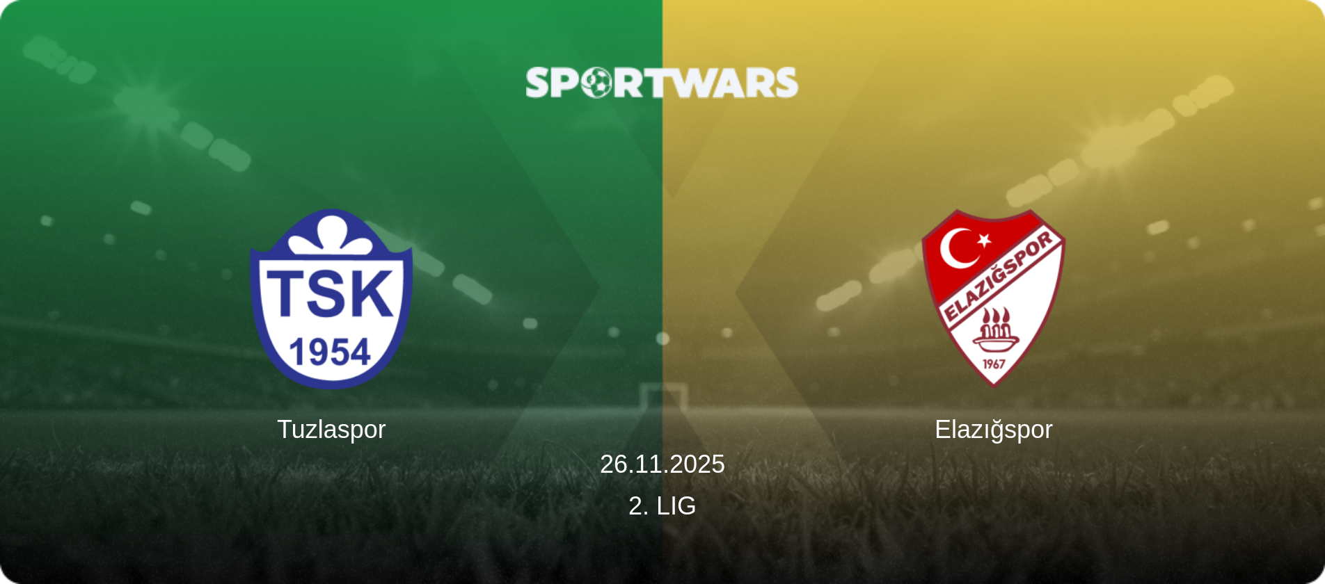 Tuzlaspor — Elazığspor, 26.11.2025 — 2. Lig (match preview)