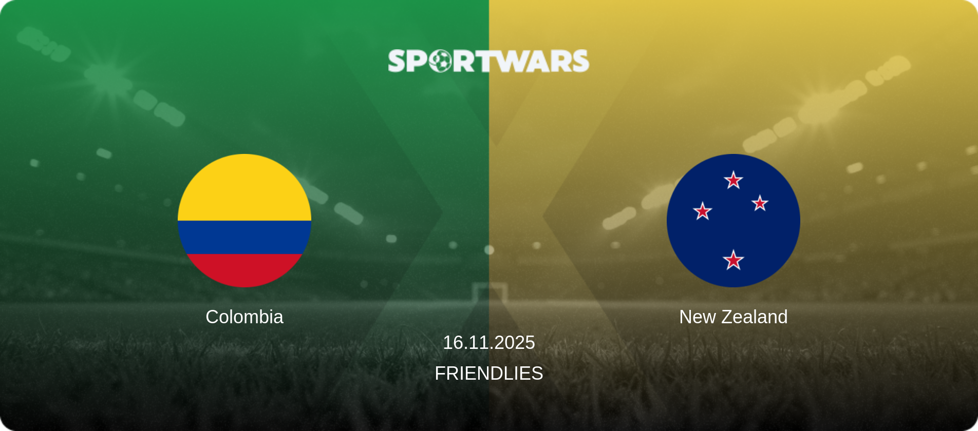 Colombia — New Zealand, 16.11.2025 — Friendlies (match preview)