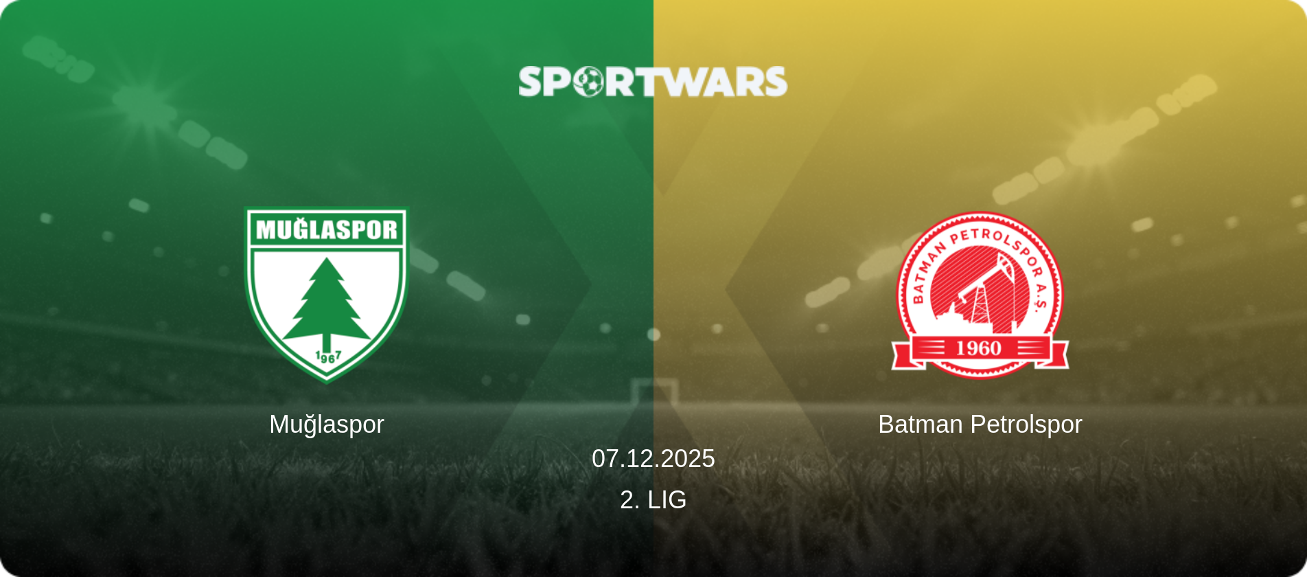 Muğlaspor — Batman Petrolspor, 07.12.2025 — 2. Lig (match preview)
