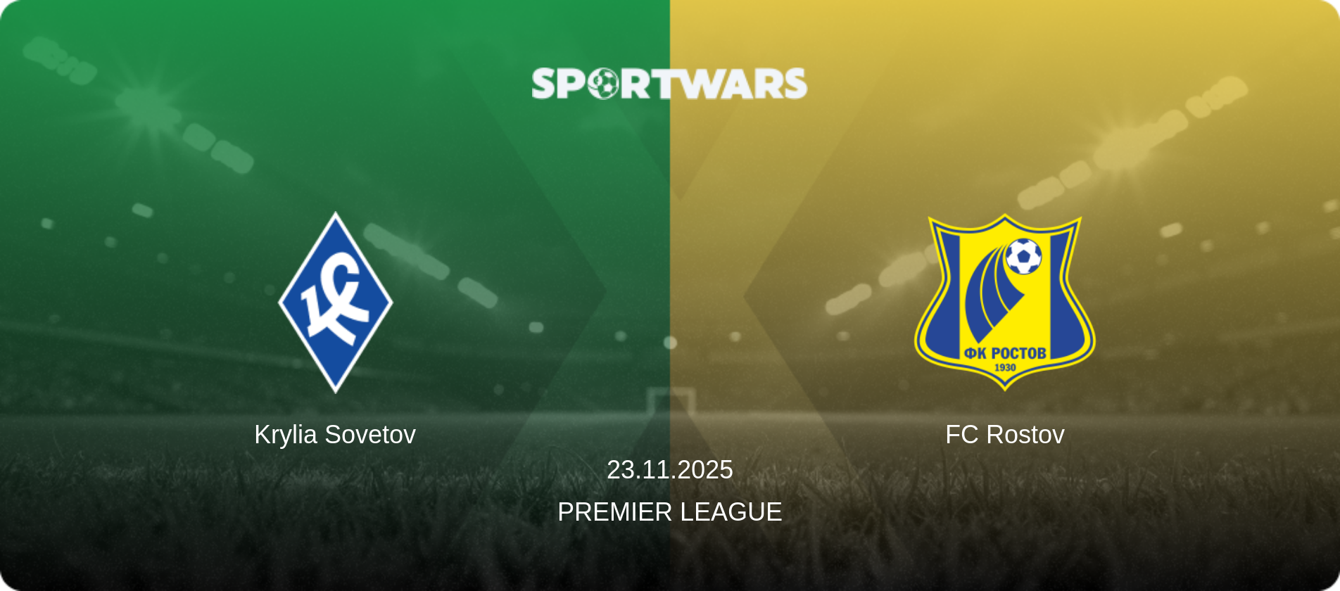Krylia Sovetov — FC Rostov, 23.11.2025 — Premier League (match preview)