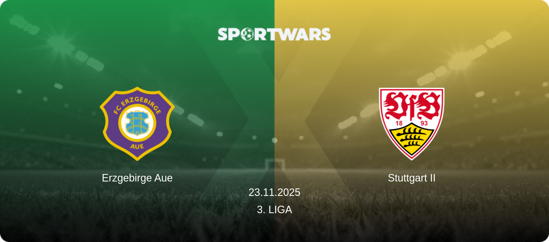 Erzgebirge Aue — Stuttgart II, 23.11.2025 — 3. Liga (match preview)