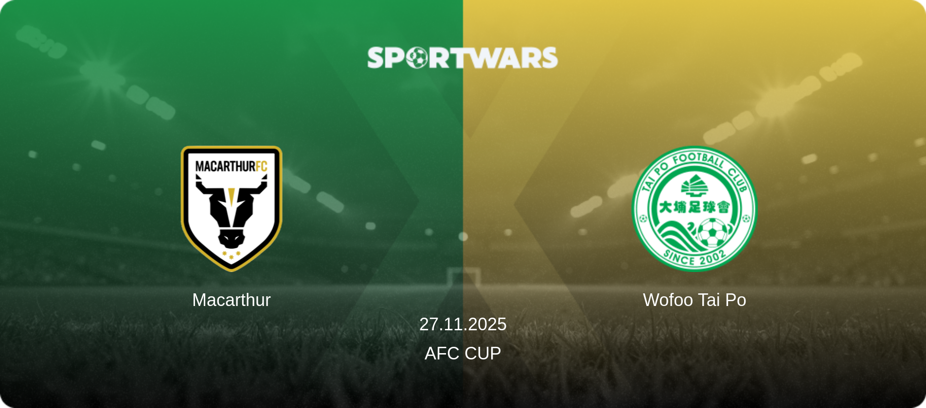 Macarthur — Wofoo Tai Po, 27.11.2025 — AFC Cup (match preview)