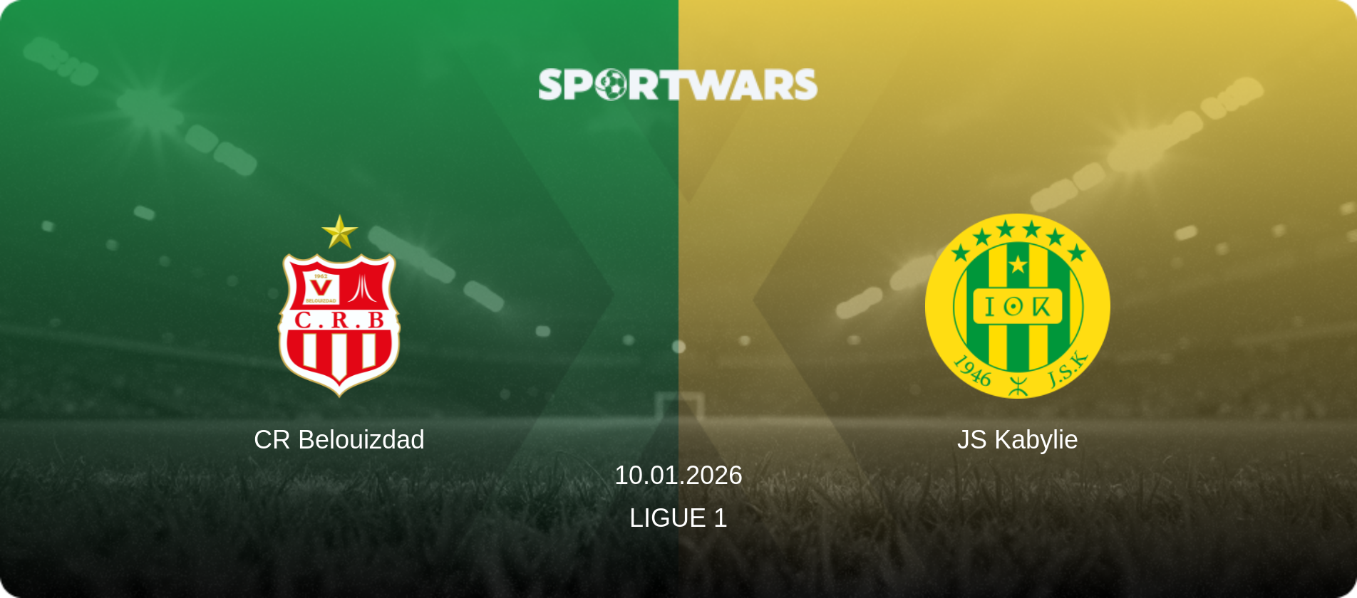 CR Belouizdad — JS Kabylie, 10.01.2026 — Ligue 1 (match preview)