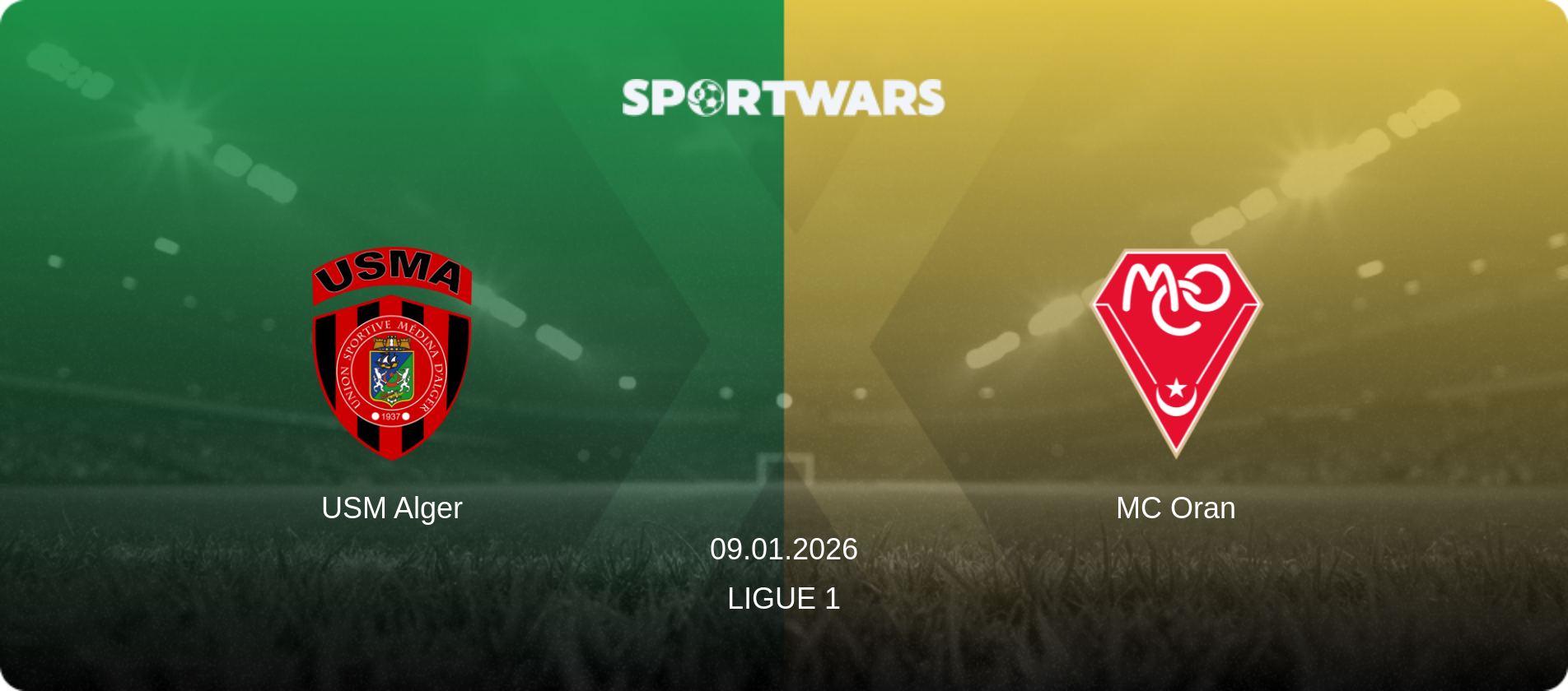 USM Alger — MC Oran, 09.01.2026 — Ligue 1 (match preview)