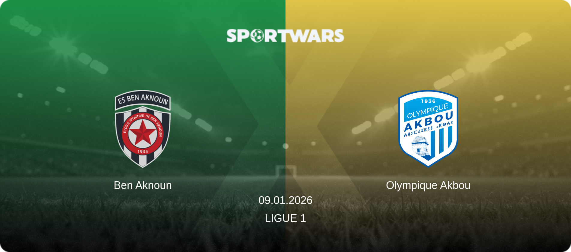 Ben Aknoun — Olympique Akbou, 09.01.2026 — Ligue 1 (match preview)