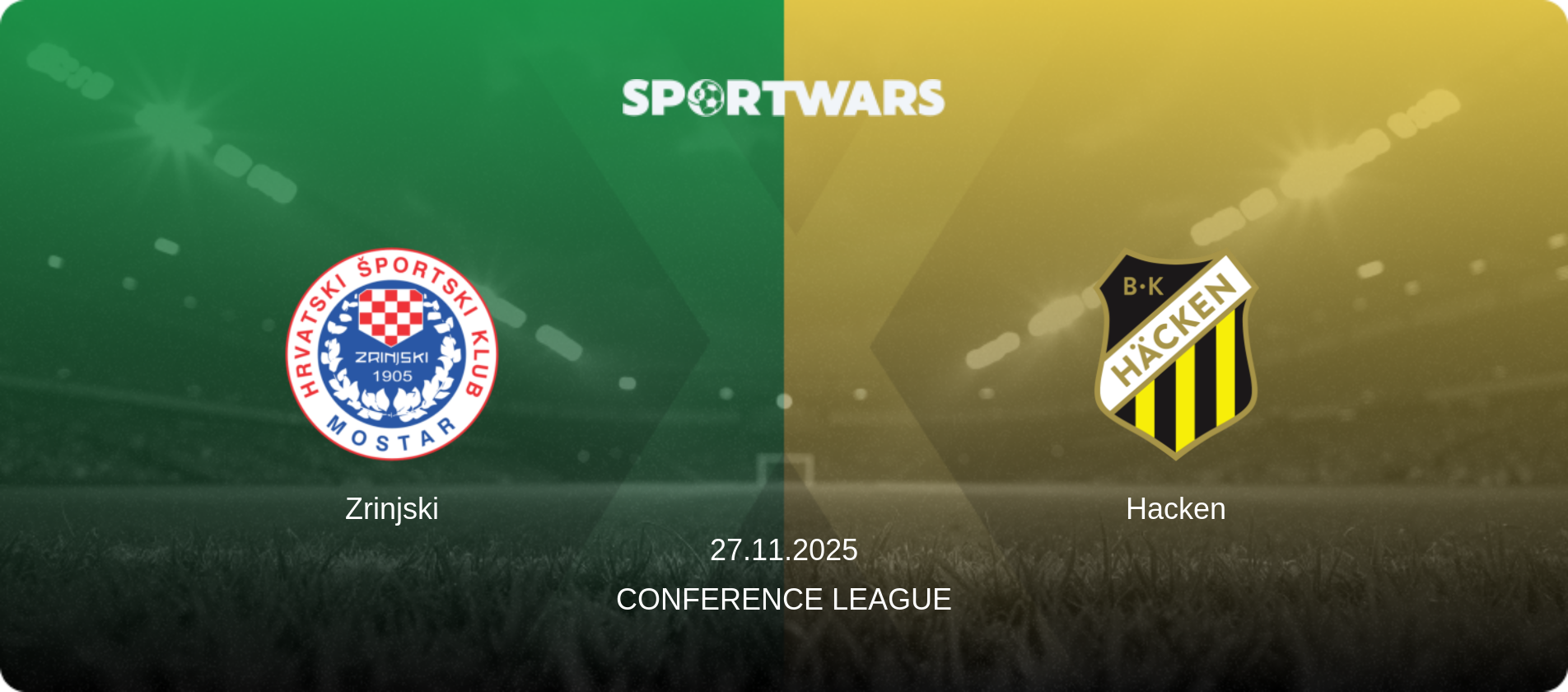 Zrinjski — Hacken, 27.11.2025 — Conference League (match preview)