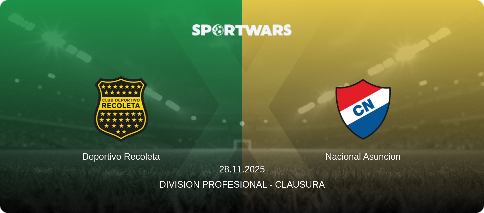 Deportivo Recoleta — Nacional Asuncion, 28.11.2025 — Division Profesional - Clausura (match preview)