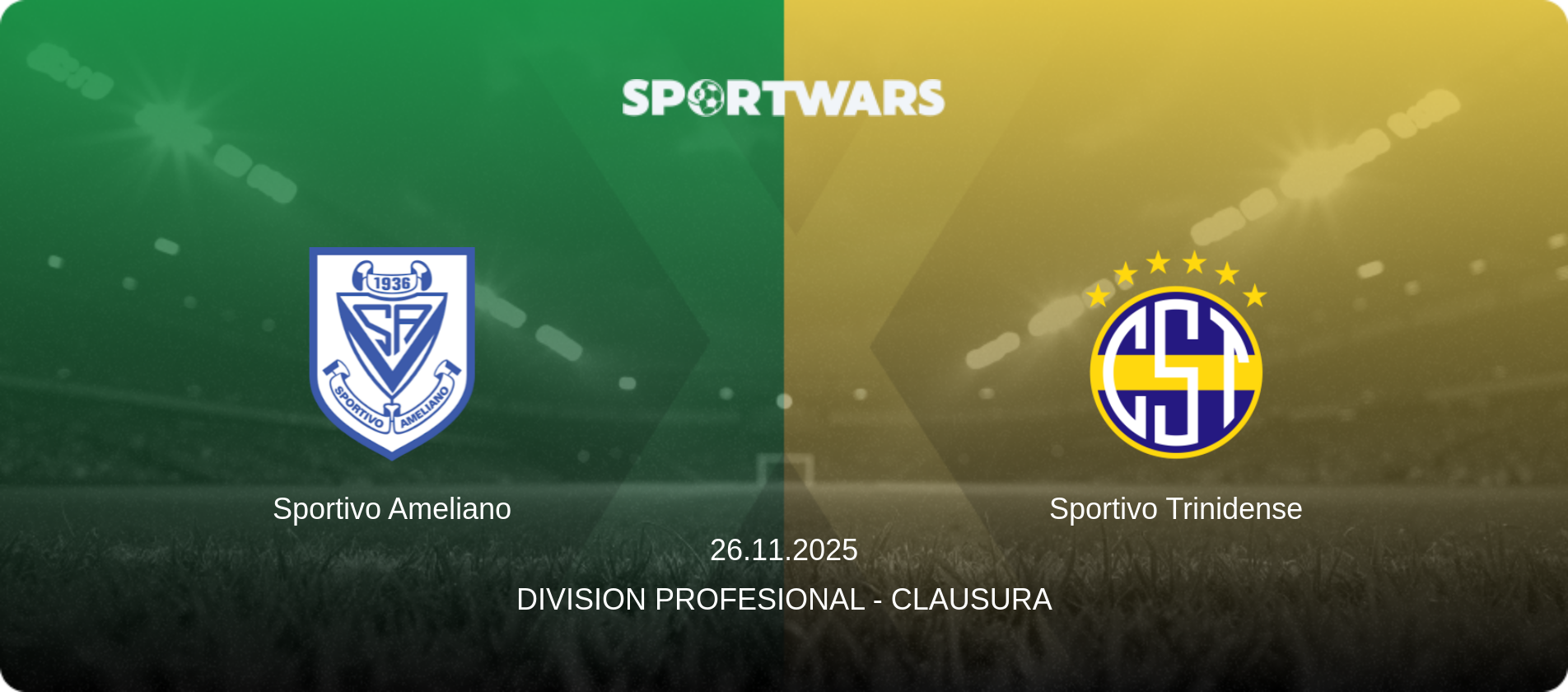 Sportivo Ameliano — Sportivo Trinidense, 26.11.2025 — Division Profesional - Clausura (match preview)