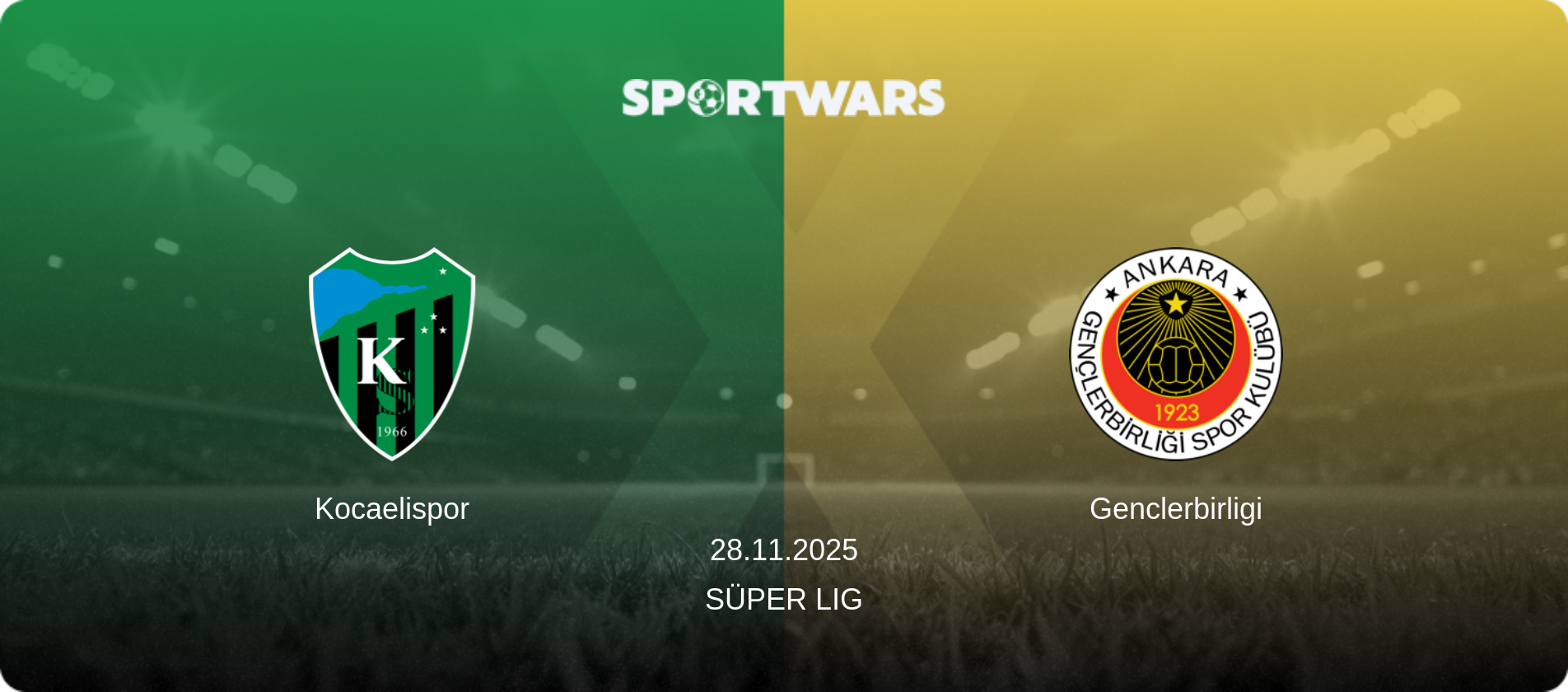 Kocaelispor — Genclerbirligi, 28.11.2025 — Süper Lig (match preview)
