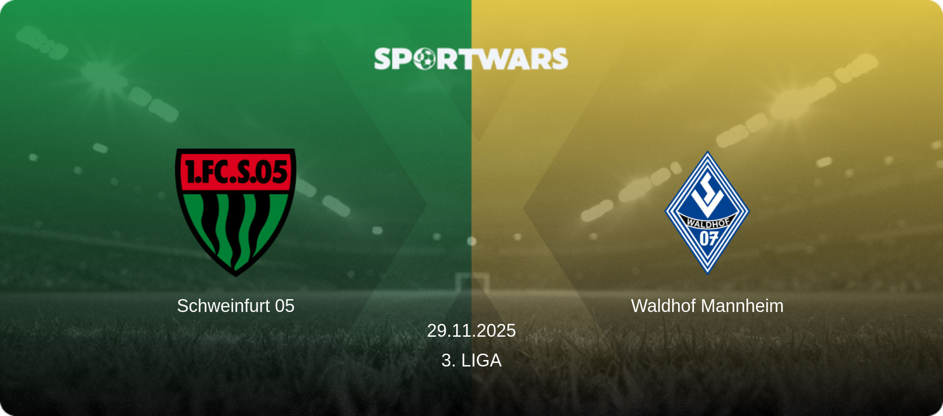 Schweinfurt 05 — Waldhof Mannheim, 29.11.2025 — 3. Liga (match preview)