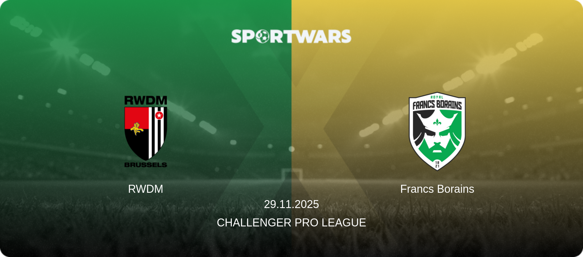 RWDM — Francs Borains, 29.11.2025 — Challenger Pro League (match preview)