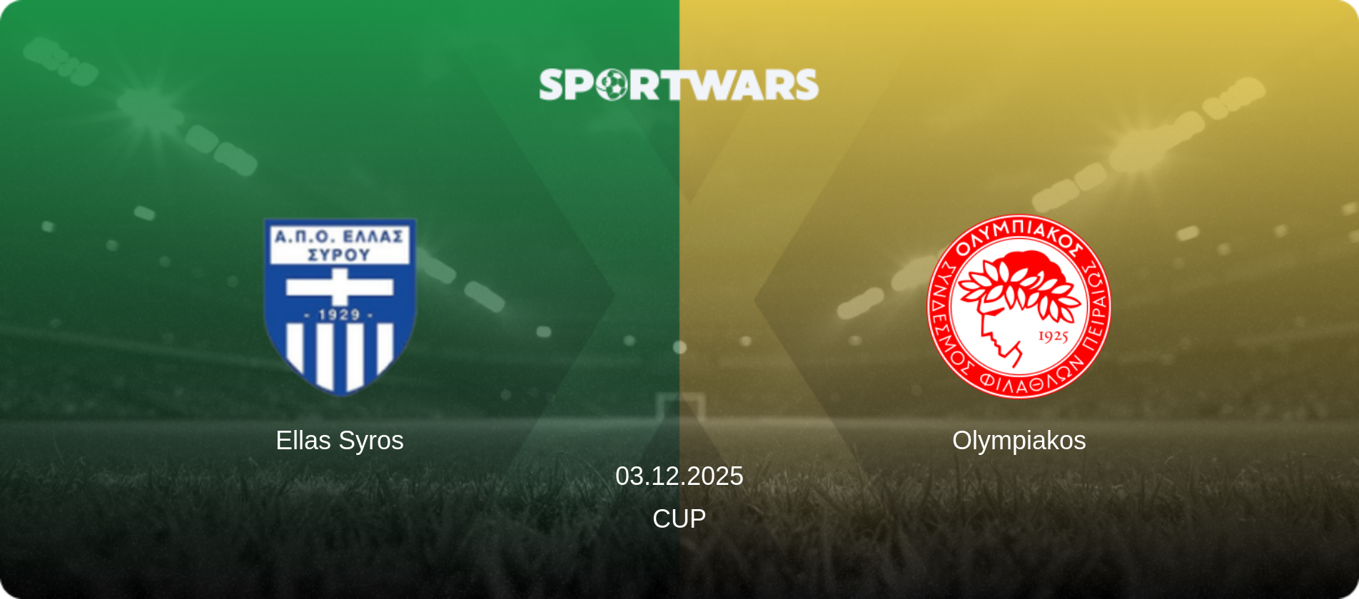 Ellas Syros — Olympiakos, 03.12.2025 — Cup (match preview)