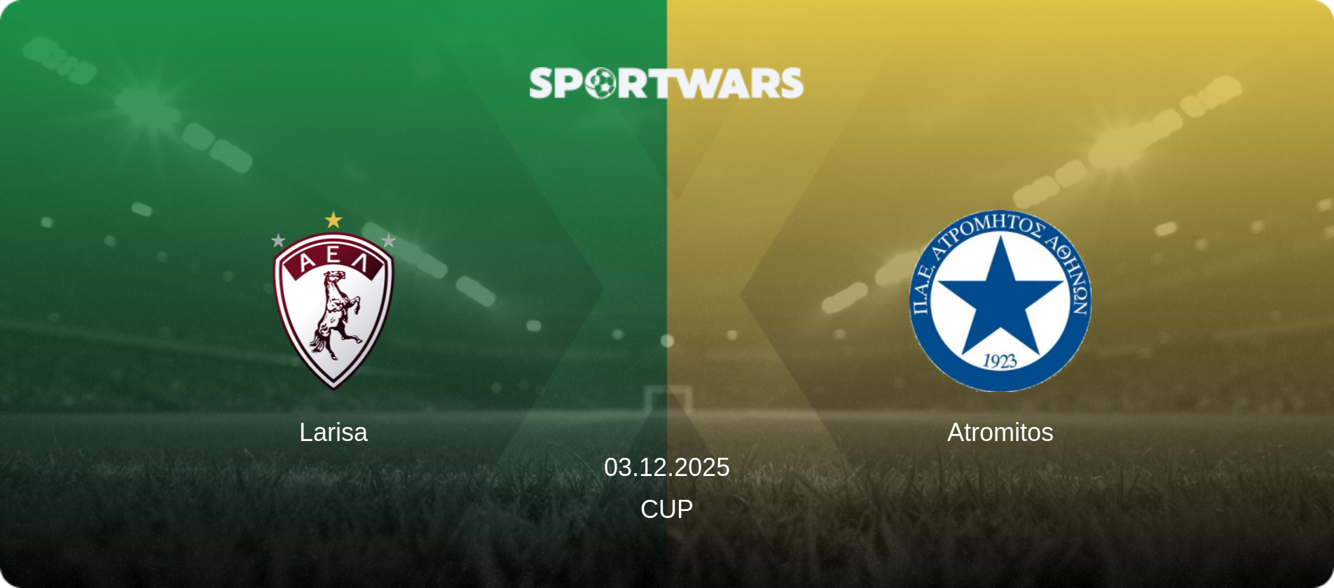 Larisa — Atromitos, 03.12.2025 — Cup (match preview)