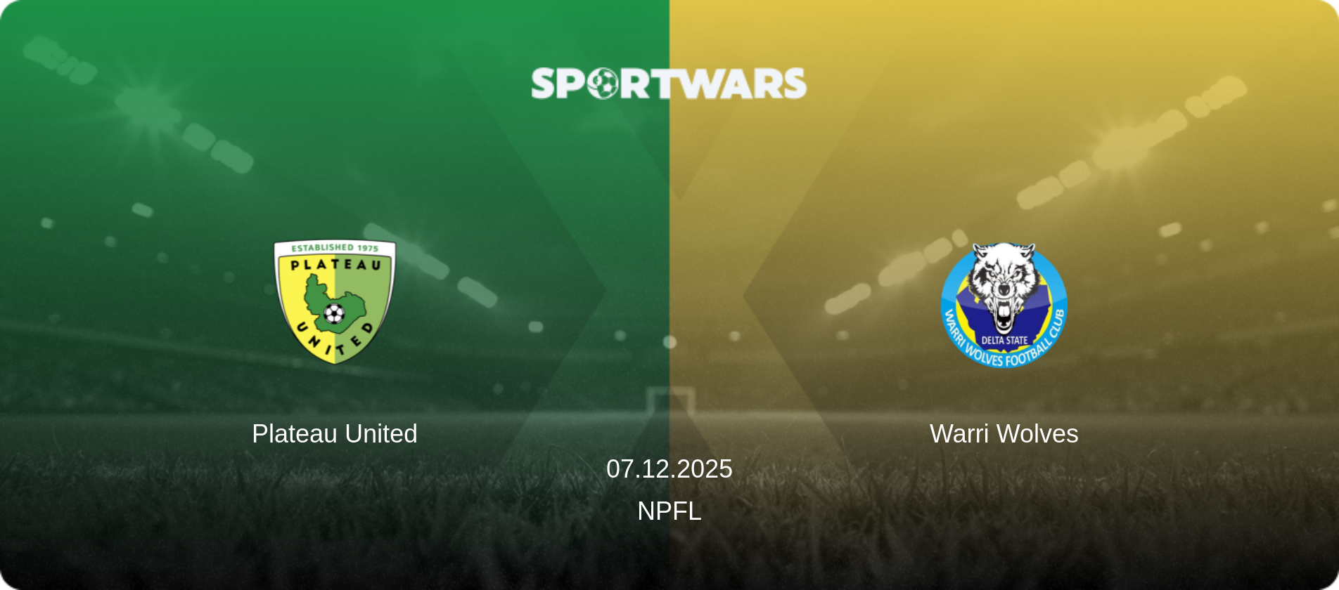 Plateau United — Warri Wolves, 07.12.2025 — NPFL (match preview)