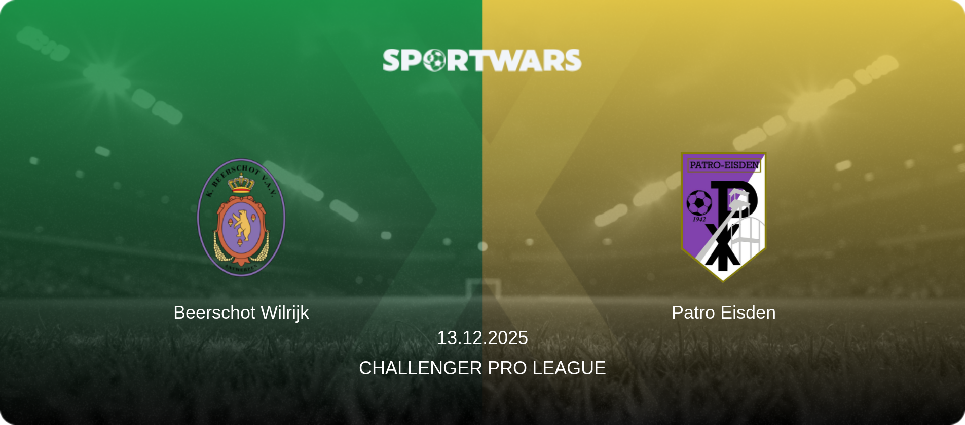 Beerschot Wilrijk — Patro Eisden, 13.12.2025 — Challenger Pro League (match preview)