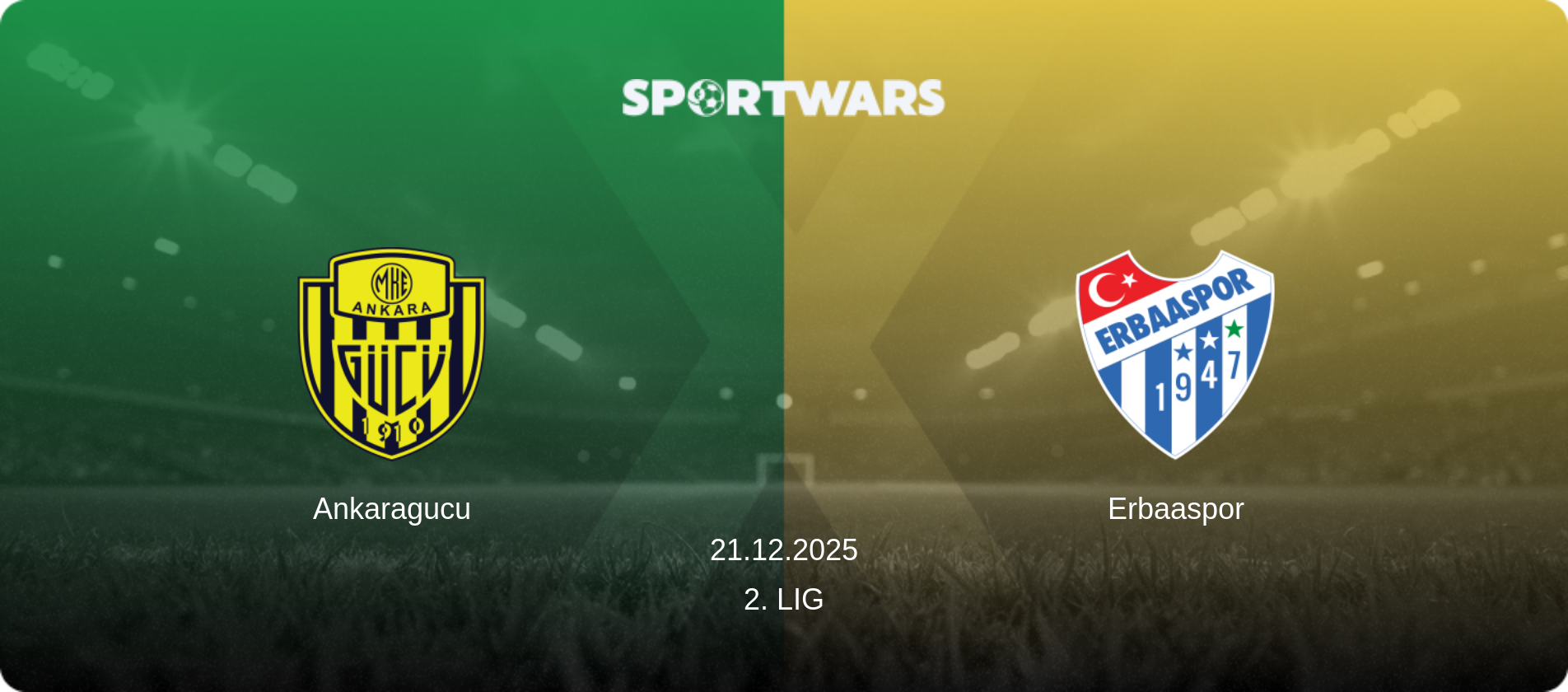 Ankaragucu — Erbaaspor, 21.12.2025 — 2. Lig (match preview)