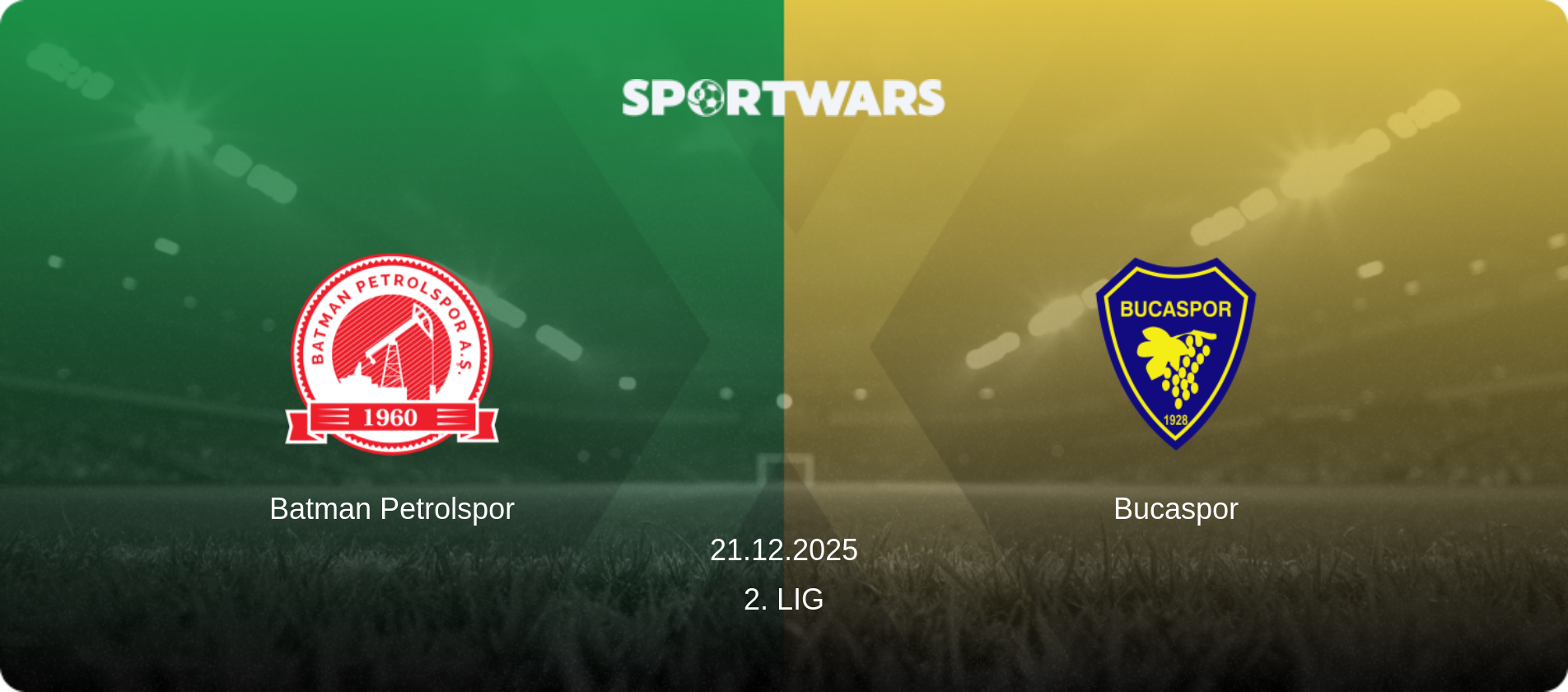 Batman Petrolspor — Bucaspor, 21.12.2025 — 2. Lig (match preview)