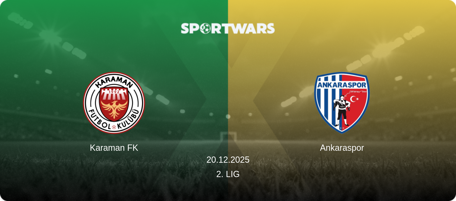 Karaman FK — Ankaraspor, 20.12.2025 — 2. Lig (match preview)