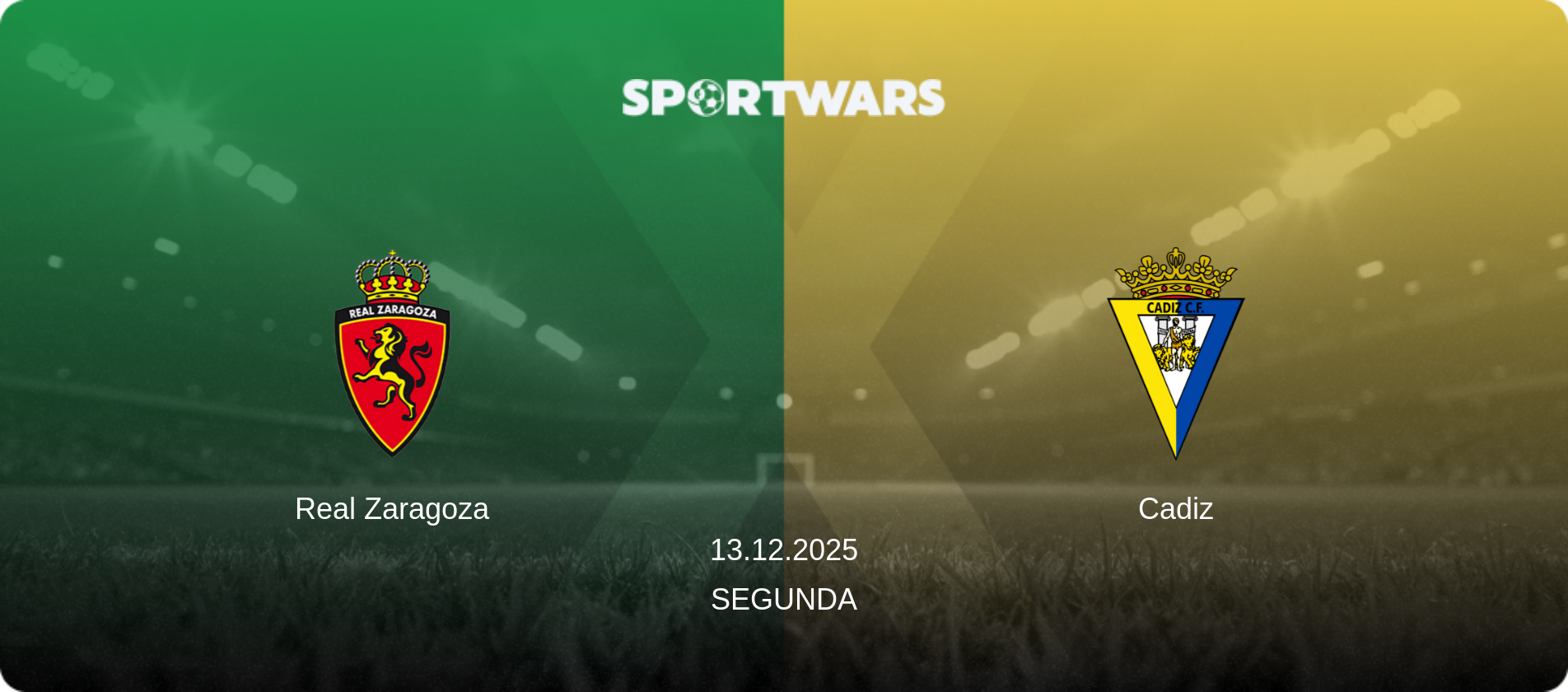 Real Zaragoza — Cadiz, 13.12.2025 — Segunda (match preview)
