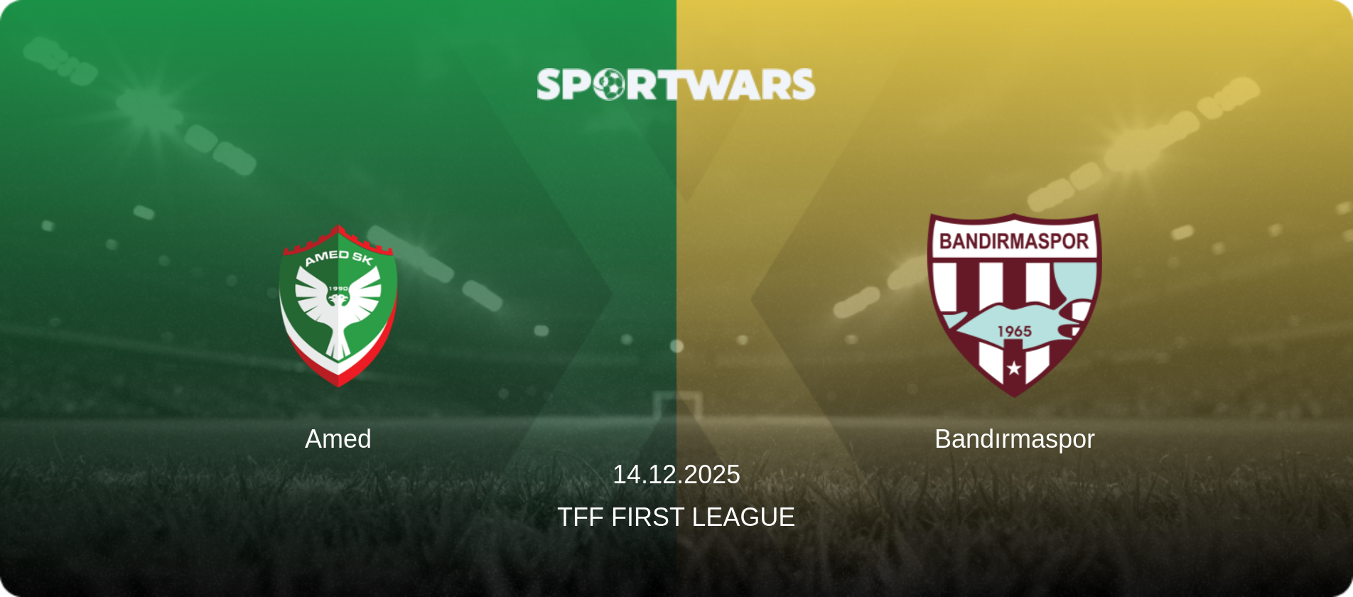 Amed — Bandırmaspor, 14.12.2025 — TFF First League (match preview)