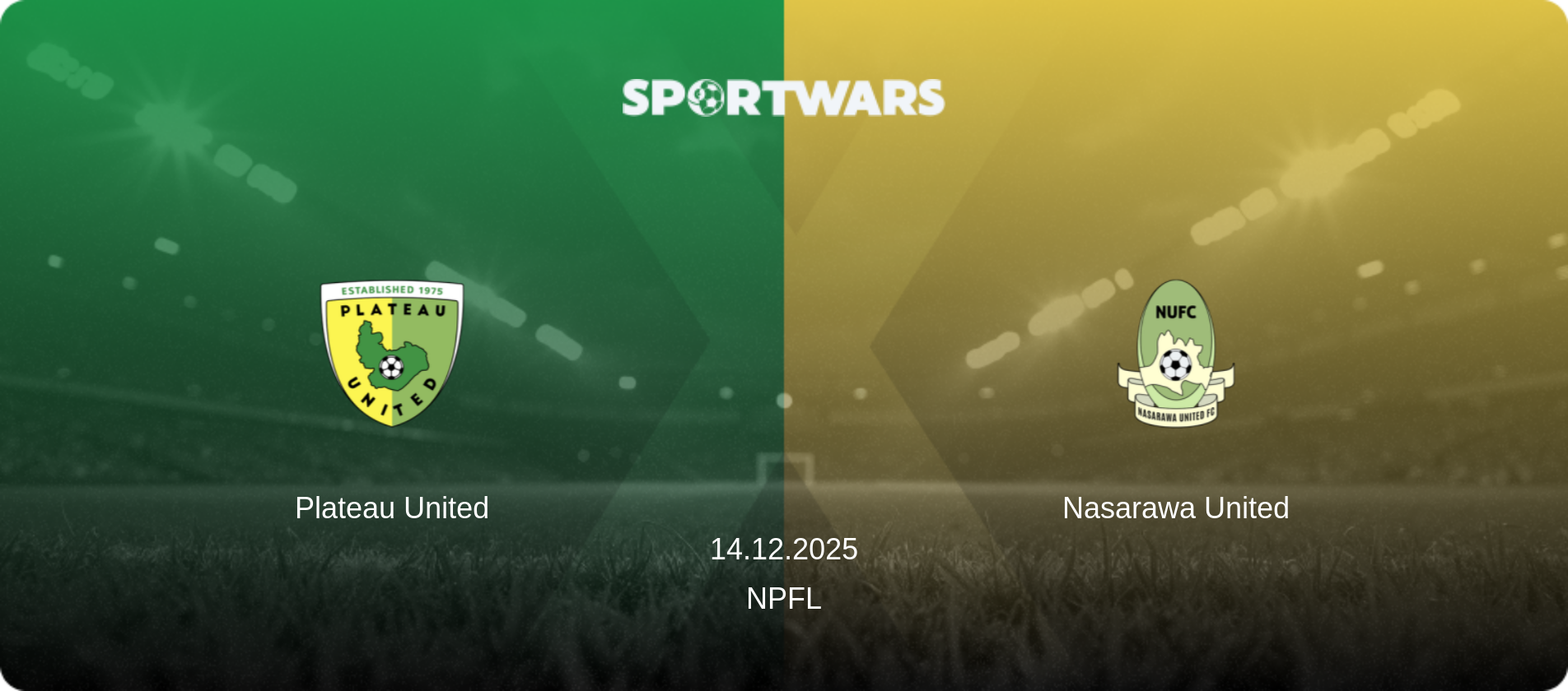 Plateau United — Nasarawa United, 14.12.2025 — NPFL (match preview)