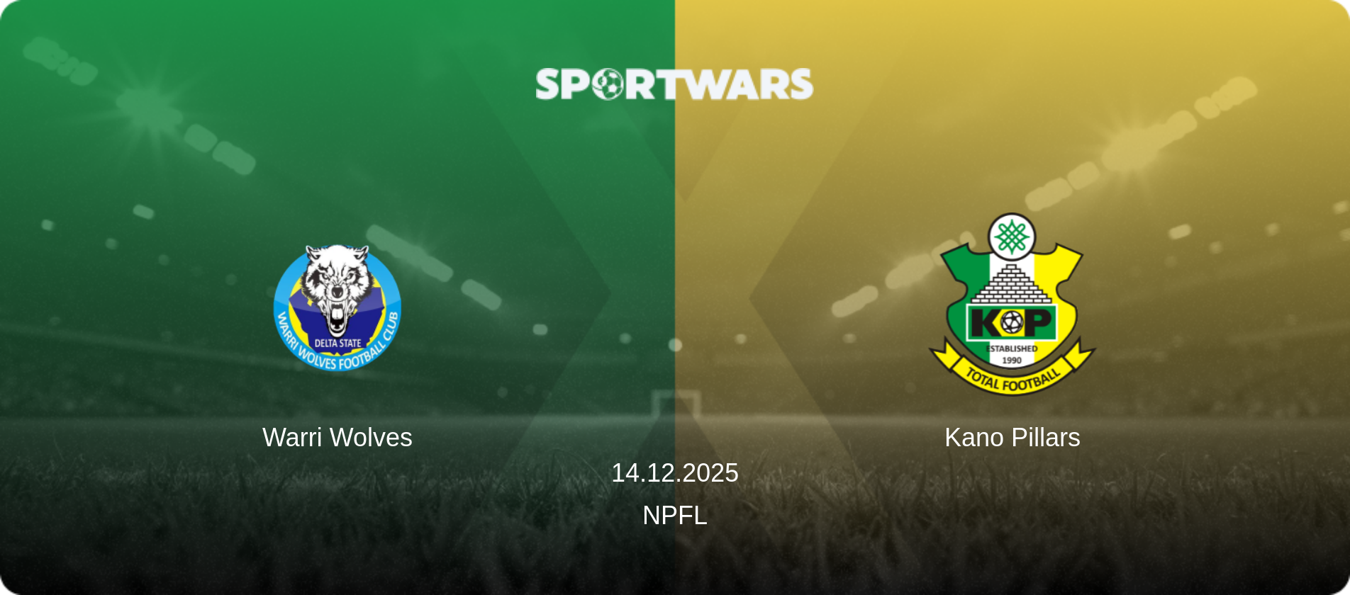 Warri Wolves — Kano Pillars, 14.12.2025 — NPFL (match preview)