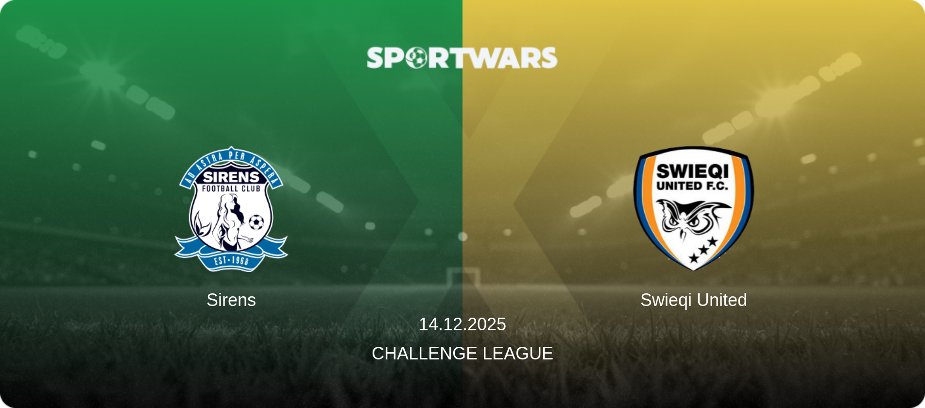 Sirens — Swieqi United, 14.12.2025 — Challenge League (match preview)