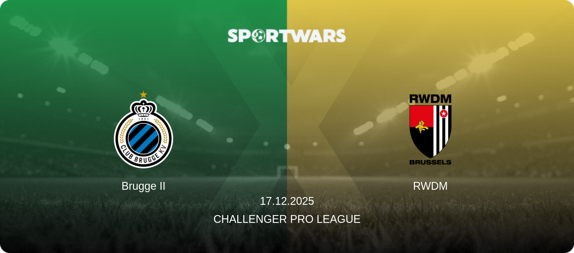 Brugge II — RWDM, 17.12.2025 — Challenger Pro League (match preview)