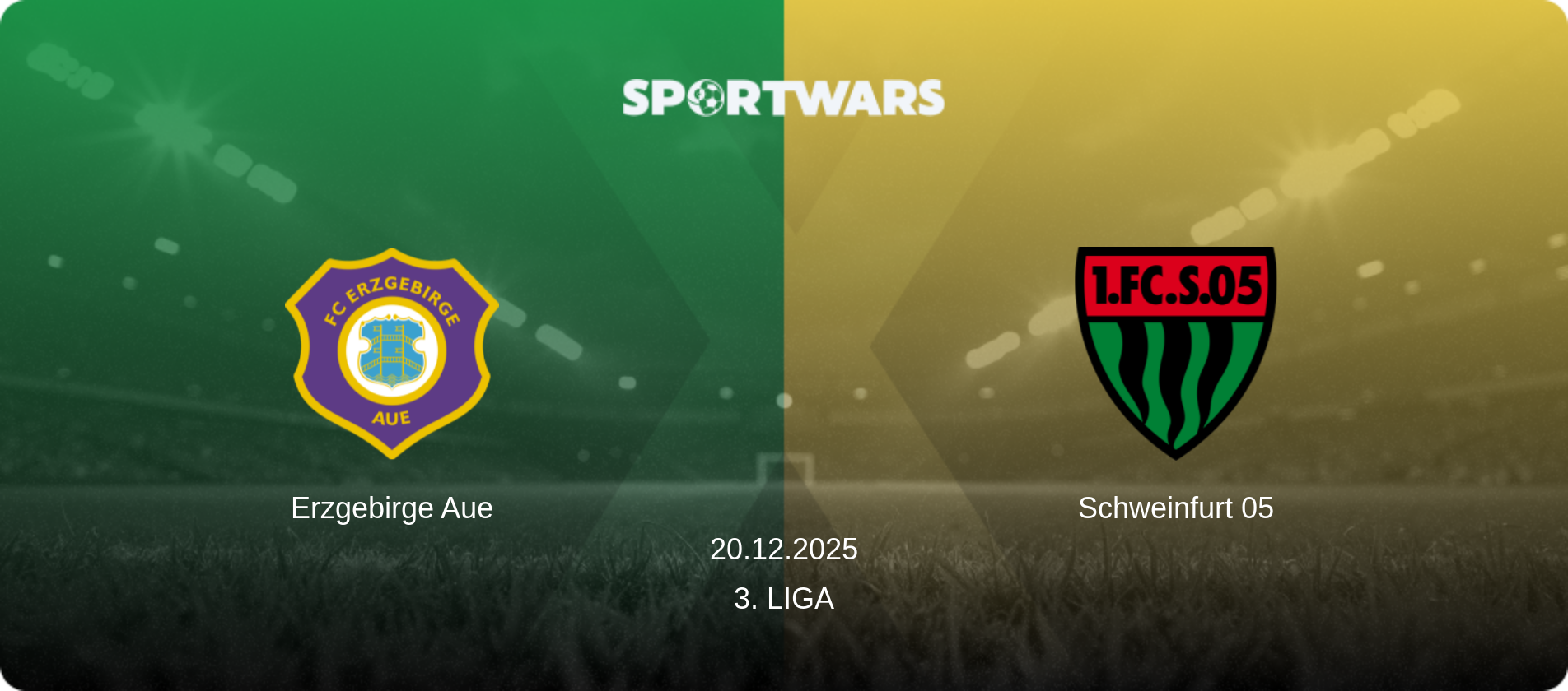 Erzgebirge Aue — Schweinfurt 05, 20.12.2025 — 3. Liga (match preview)