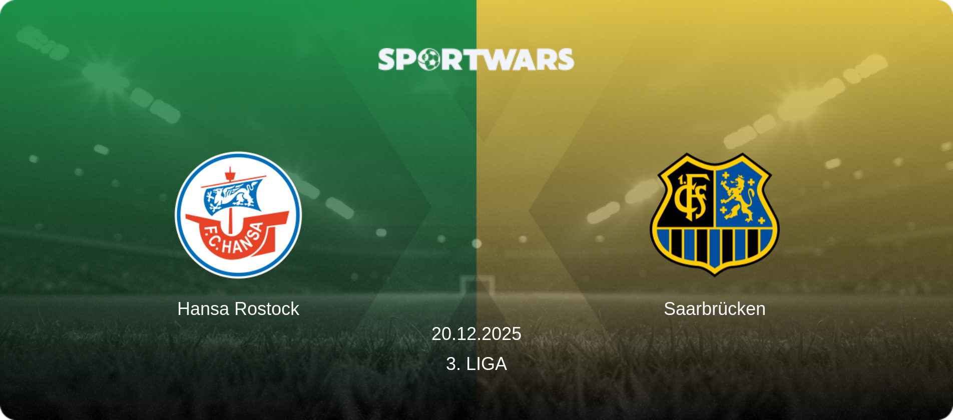 Hansa Rostock — Saarbrücken, 20.12.2025 — 3. Liga (match preview)