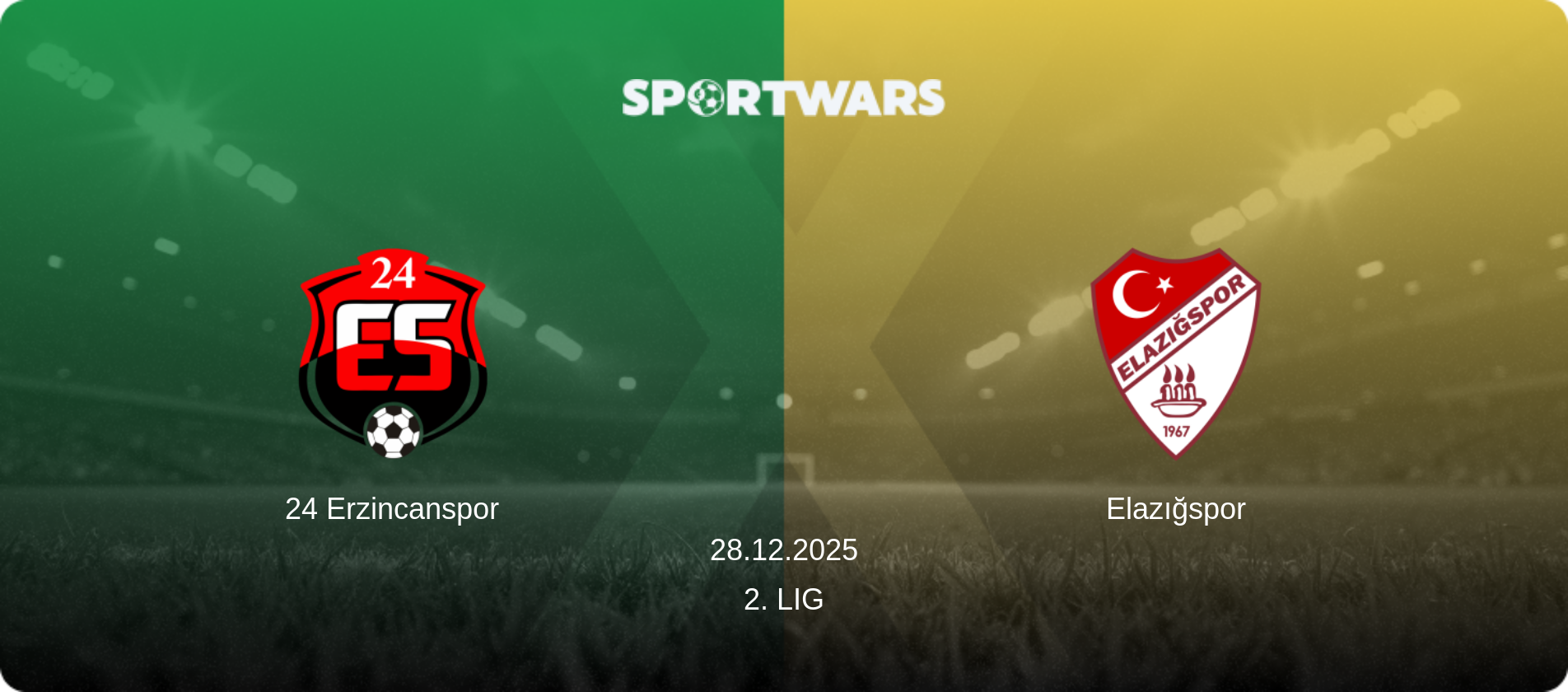 24 Erzincanspor — Elazığspor, 28.12.2025 — 2. Lig (match preview)