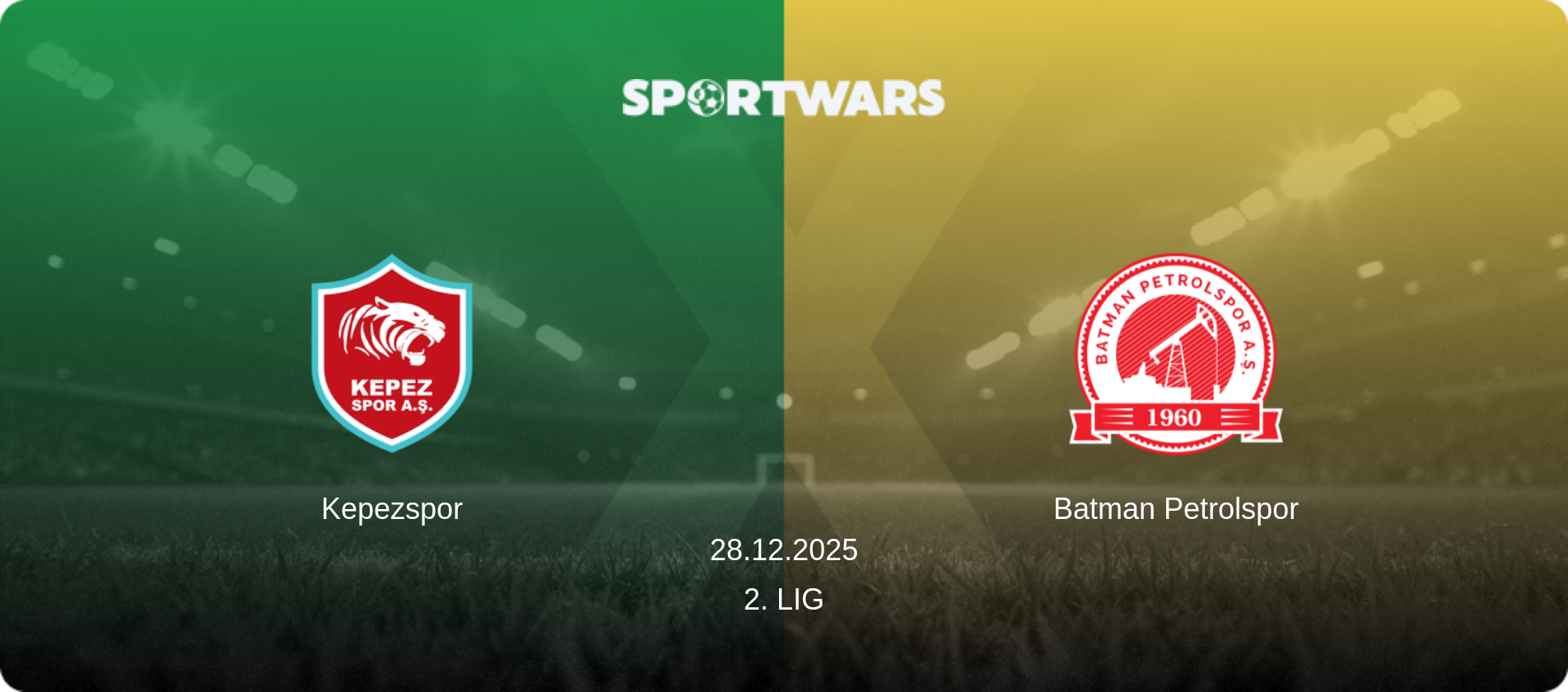 Kepezspor — Batman Petrolspor, 28.12.2025 — 2. Lig (match preview)