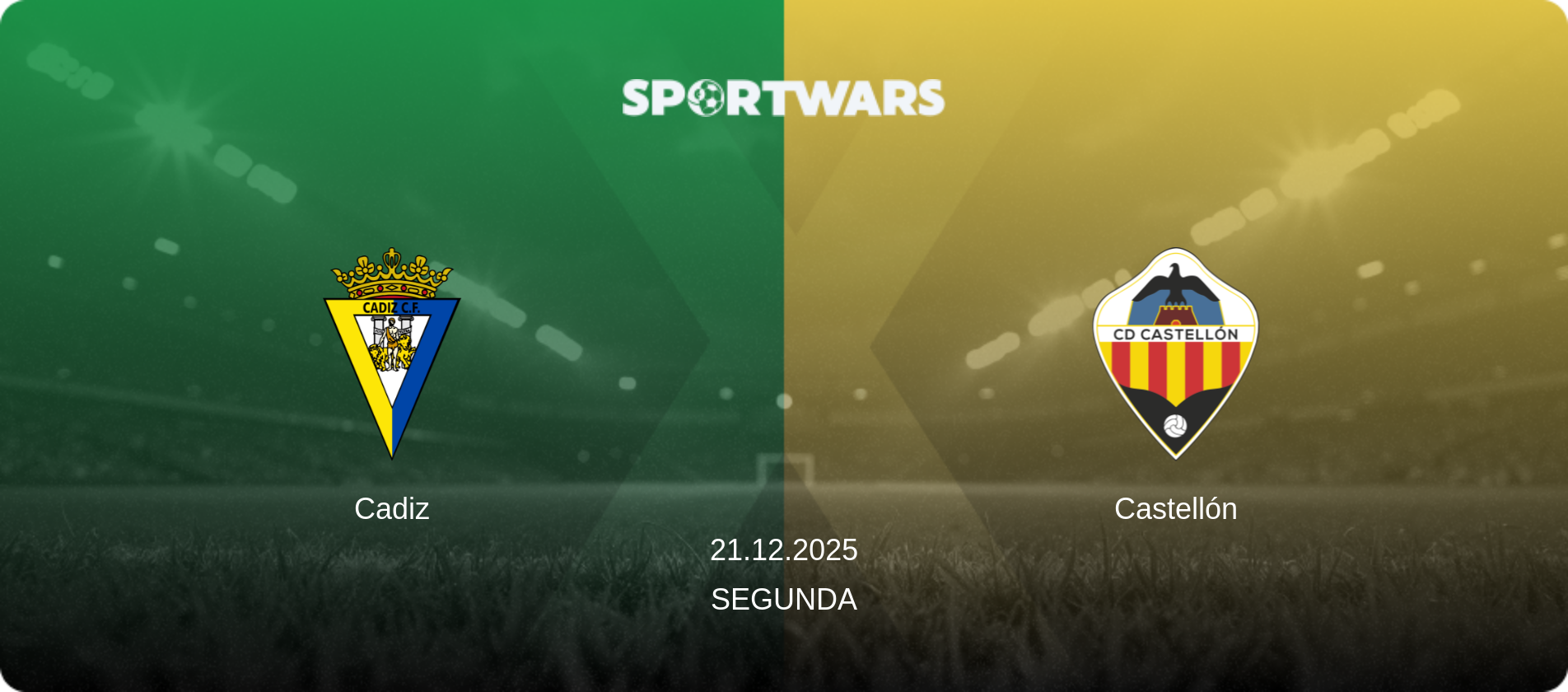 Cadiz — Castellón, 21.12.2025 — Segunda (match preview)