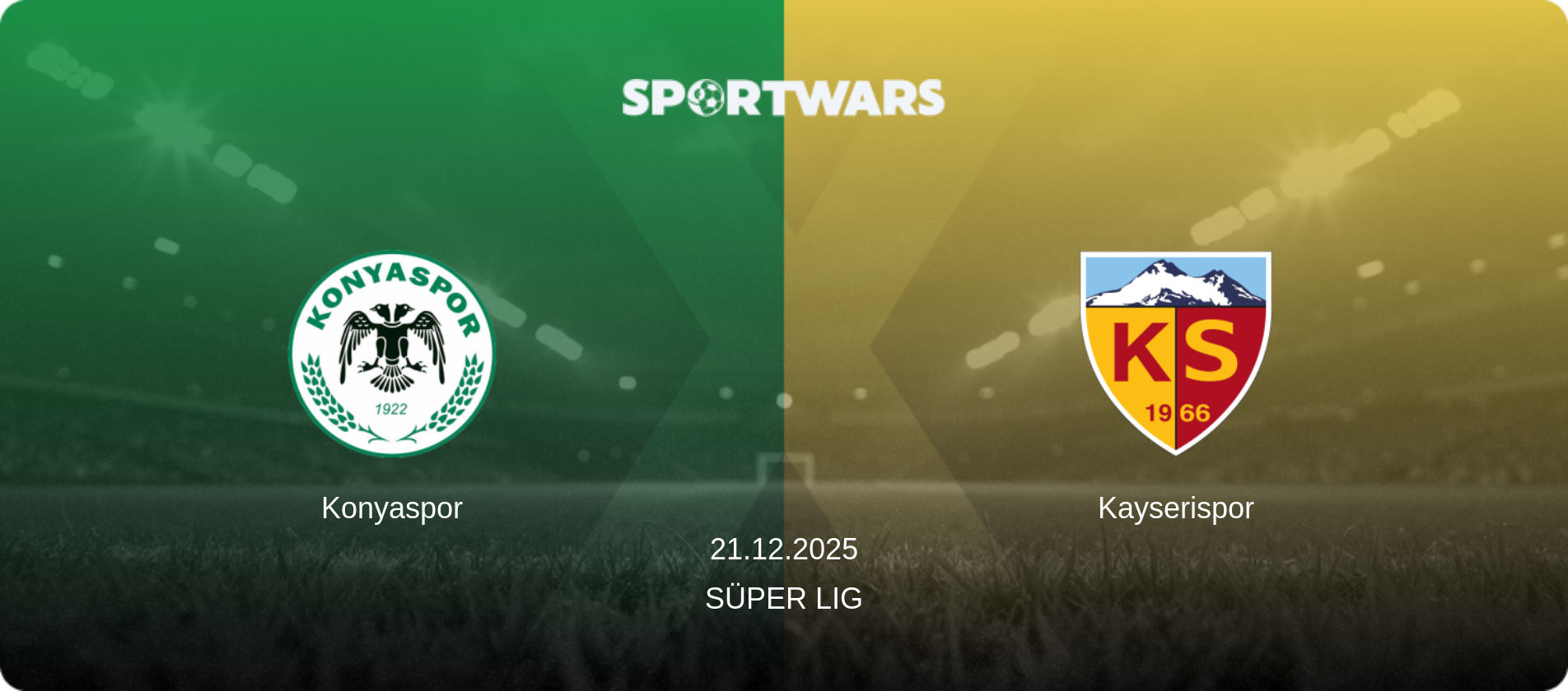 Konyaspor — Kayserispor, 21.12.2025 — Süper Lig (match preview)