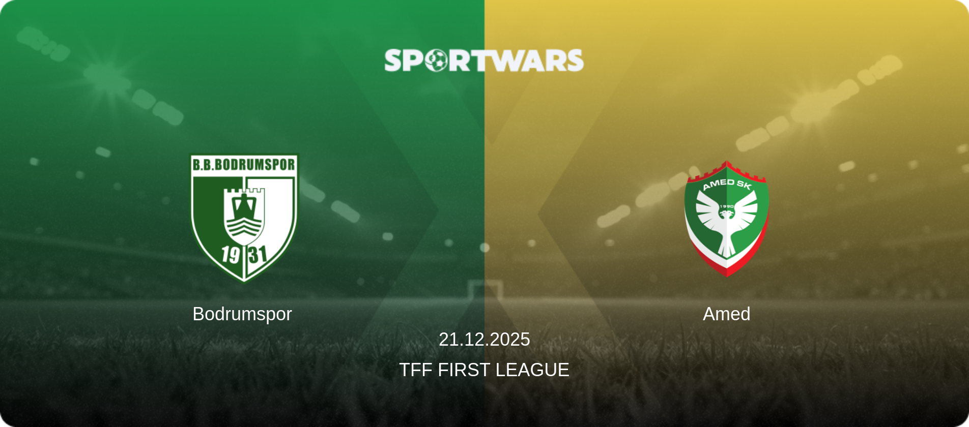 Bodrumspor — Amed, 21.12.2025 — TFF First League (match preview)