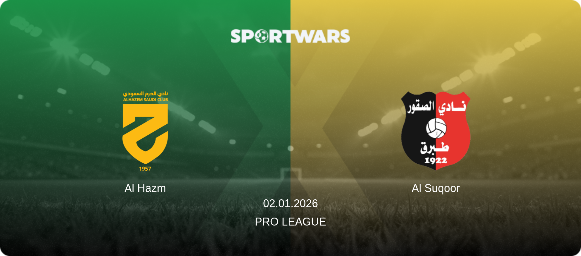 Al Hazm — Al Suqoor, 02.01.2026 — Pro League (match preview)