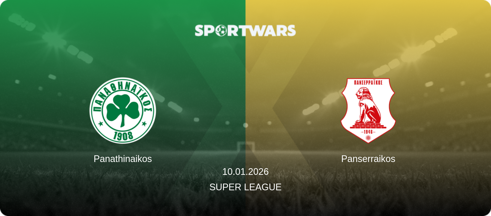 Panathinaikos — Panserraikos, 10.01.2026 — Super League (match preview)