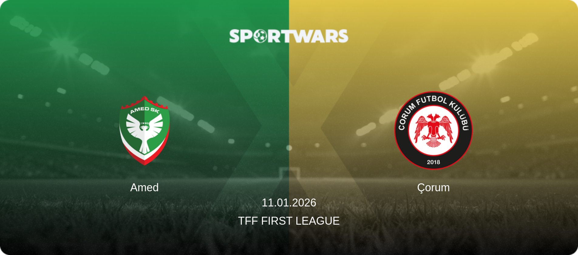 Amed — Çorum, 11.01.2026 — TFF First League (match preview)