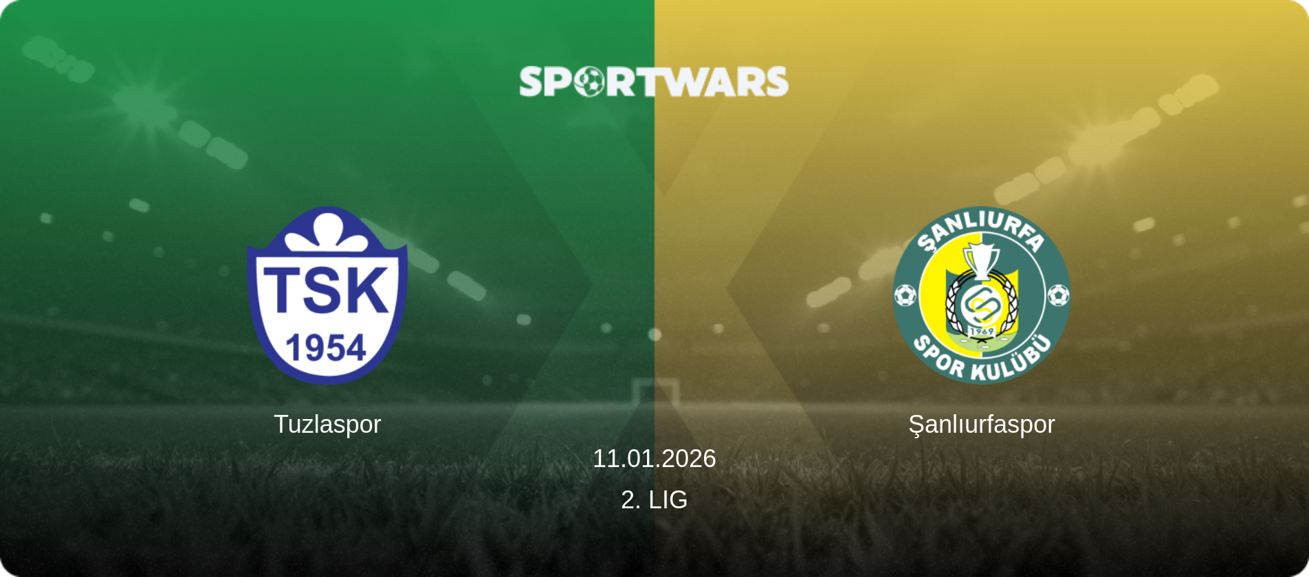 Tuzlaspor — Şanlıurfaspor, 11.01.2026 — 2. Lig (match preview)