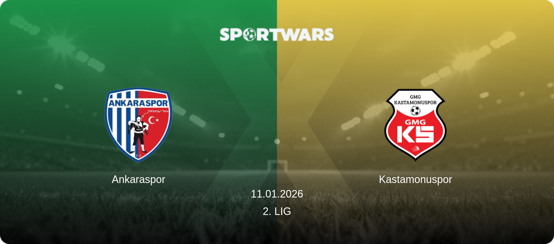 Ankaraspor — Kastamonuspor, 11.01.2026 — 2. Lig (match preview)