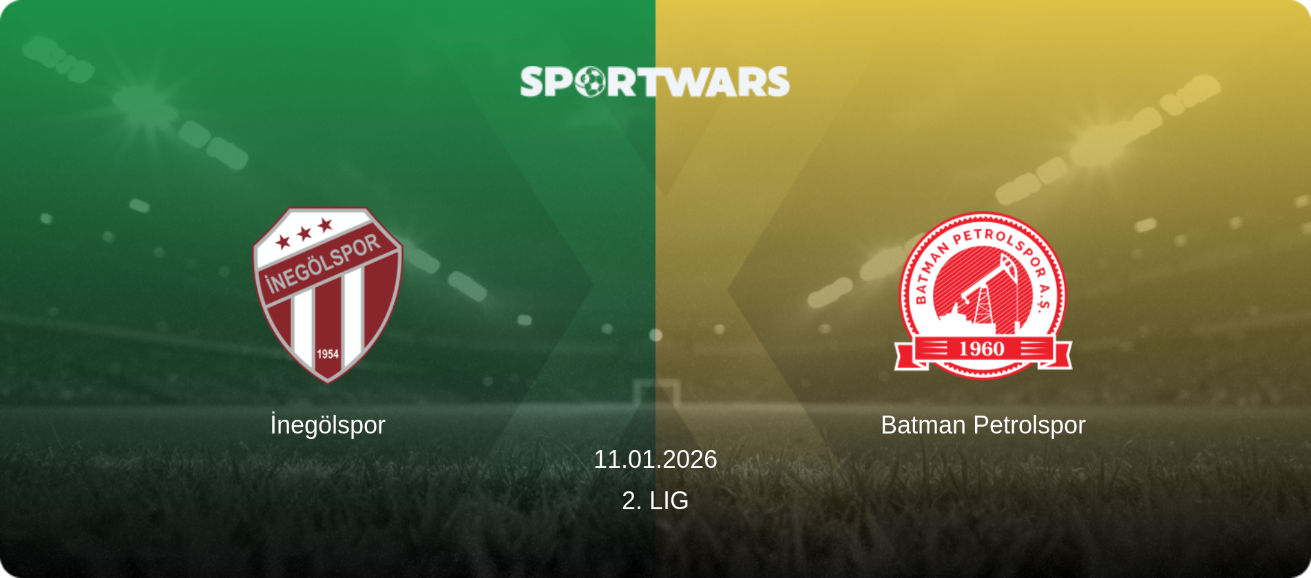 İnegölspor — Batman Petrolspor, 11.01.2026 — 2. Lig (match preview)