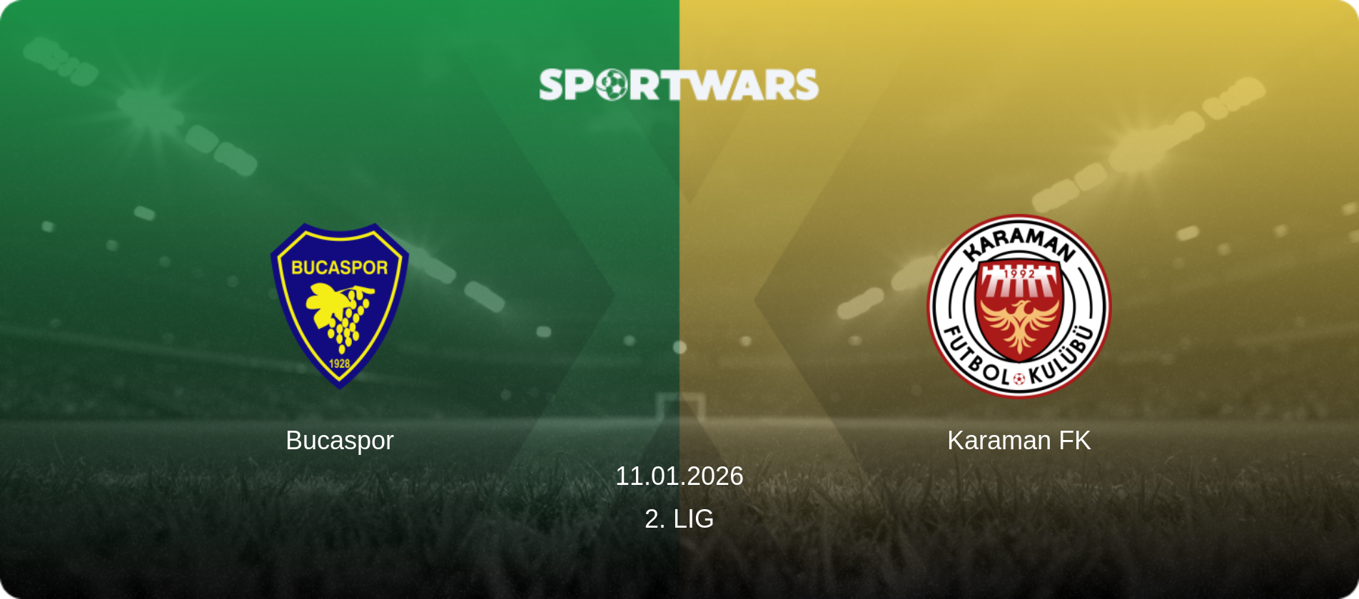 Bucaspor — Karaman FK, 11.01.2026 — 2. Lig (match preview)