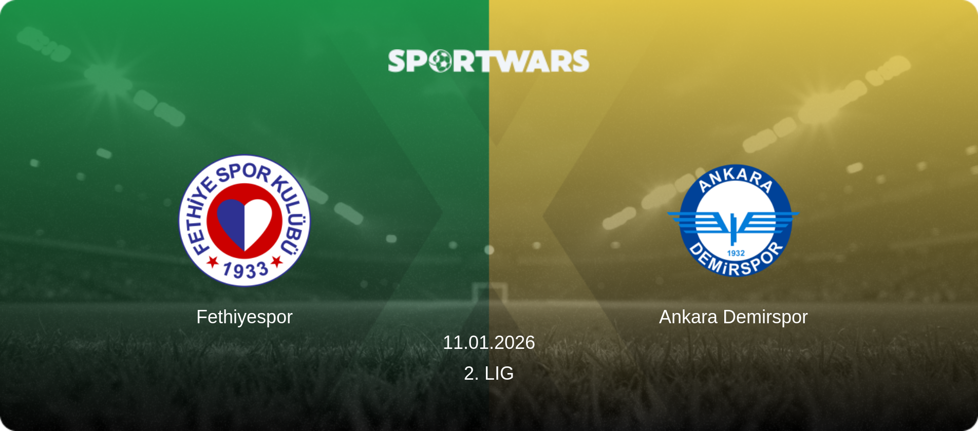 Fethiyespor — Ankara Demirspor, 11.01.2026 — 2. Lig (match preview)