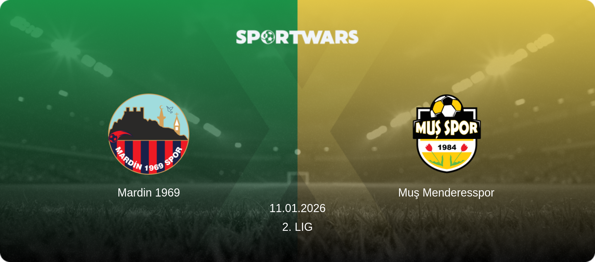Mardin 1969 — Muş Menderesspor, 11.01.2026 — 2. Lig (match preview)