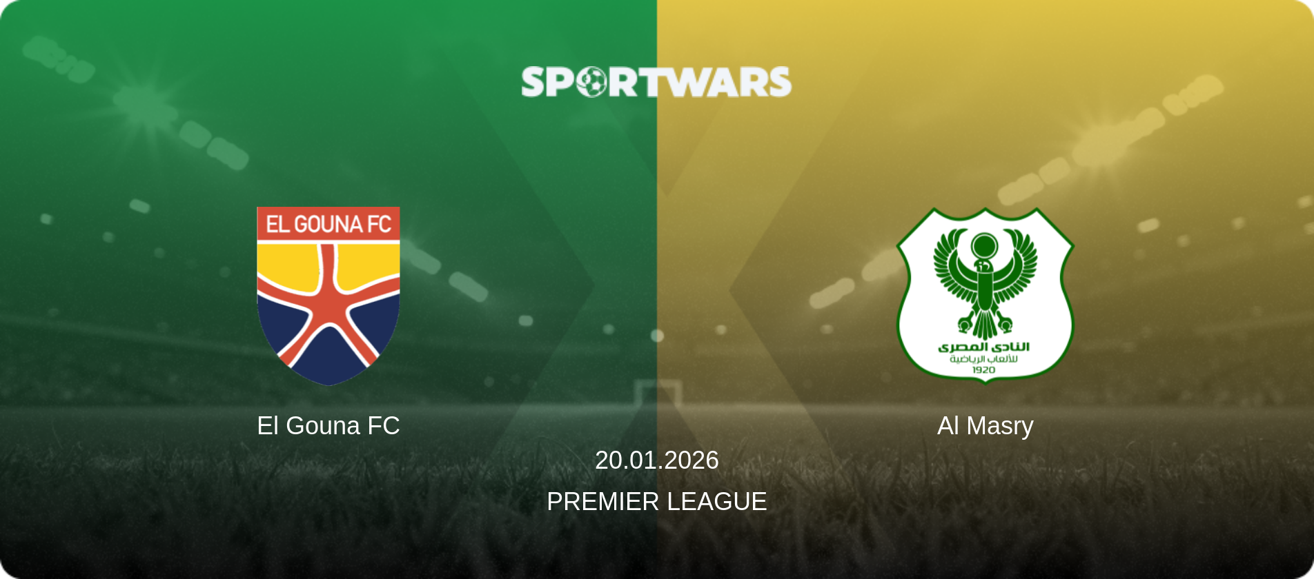 El Gouna FC — Al Masry, 20.01.2026 — Premier League (match preview)