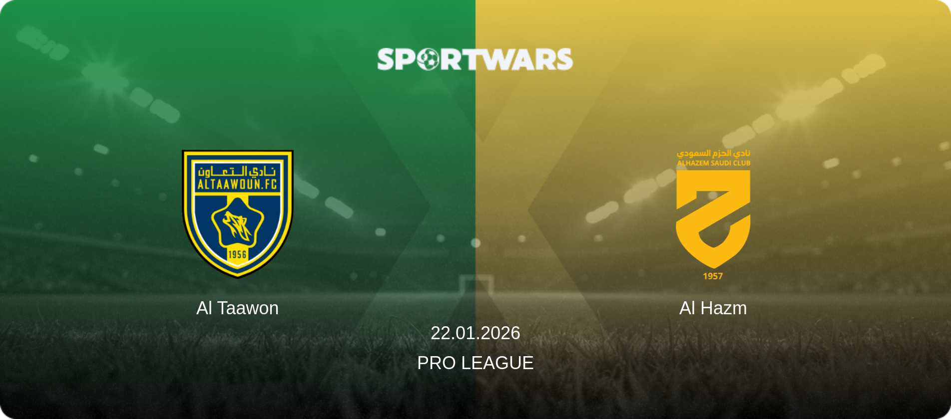 Al Taawon — Al Hazm, 22.01.2026 — Pro League (match preview)