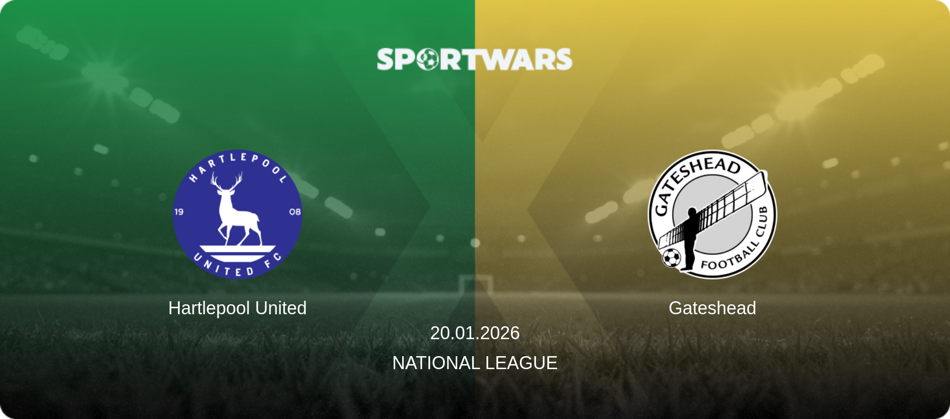 Hartlepool United — Gateshead, 20.01.2026 — National League (match preview)