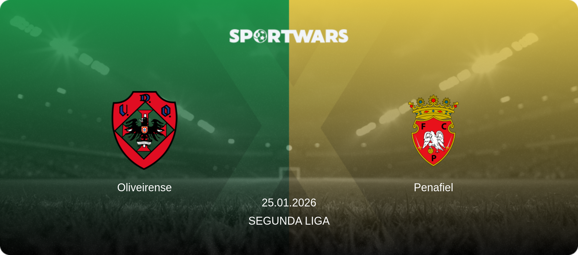 Oliveirense — Penafiel, 25.01.2026 — Segunda Liga (match preview)